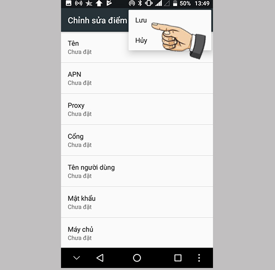 Thay đổi cấu hình